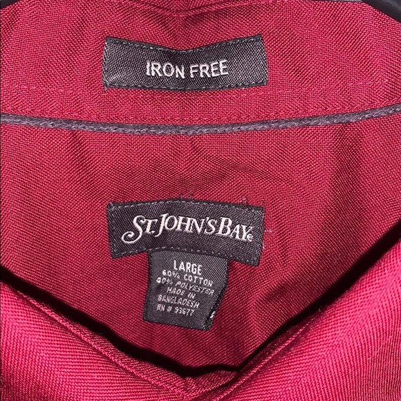 Red Button Down - Picture 3 of 3